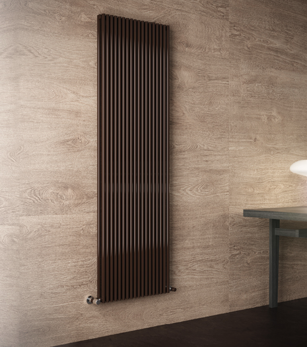 Radiatore verticale di design Cordivari ALICE 22 TANDEM in acciaio, bianco o colorato per soggiorno