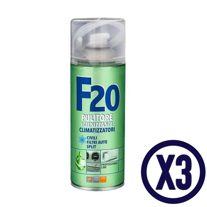 KIT Pulitore igienizzante spray per climatizzatore F20 400ml - FAREN 3 confezioni