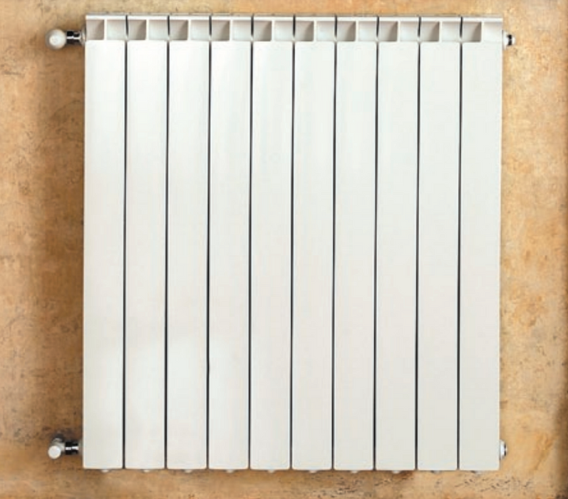 Radiatore Acqua Calda EQUATION ALURAD In Alluminio, 10 Elementi, Interasse 600 Mm, Bianco - Foto 3