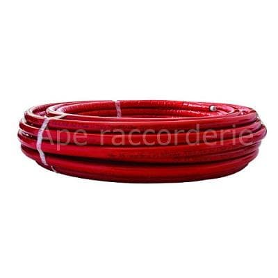 Tubo multistrato rivestito rosso 16x2- 50mt riscaldamento condizionamento APE