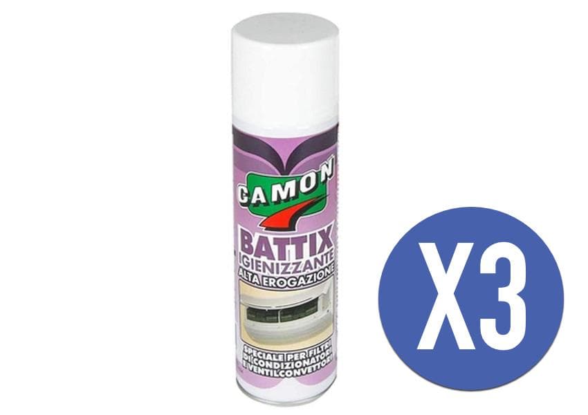 Detergente deodorante spray sanificante climatizzatori condizionatori BATTIX 500ml- KIT 3 confezioni