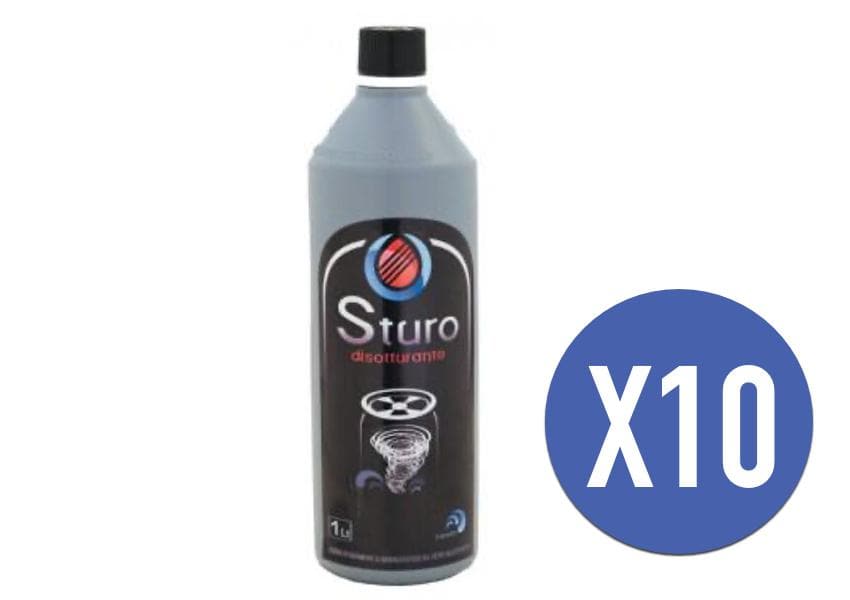KIT Disgorgante liquido STURO 1 litro 10 confezioni non acido
