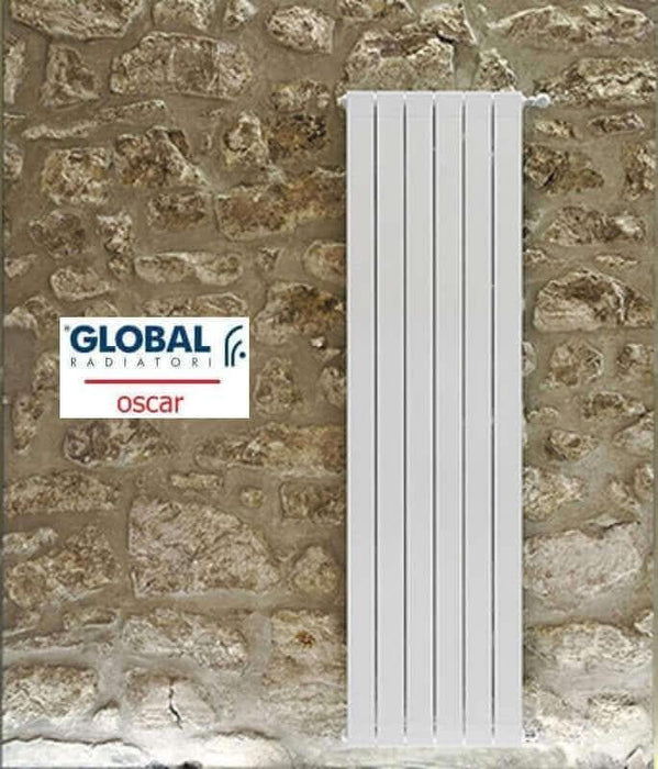 Termosifone radiatore alluminio bianco OSCAR TONDO GLOBAL 900  interasse 900 in diverse misure